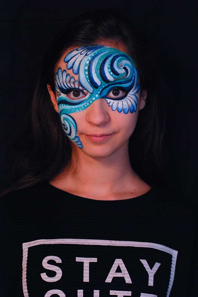 blue wave - Body Painting, Body Art, Face Painting | Marzia Bedeschi